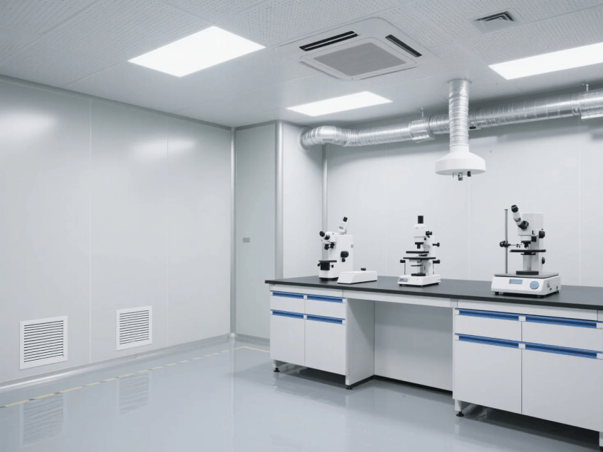 蚌埠實(shí)驗(yàn)室裝修：1000平恒溫恒濕實(shí)驗(yàn)室凈化裝修效果